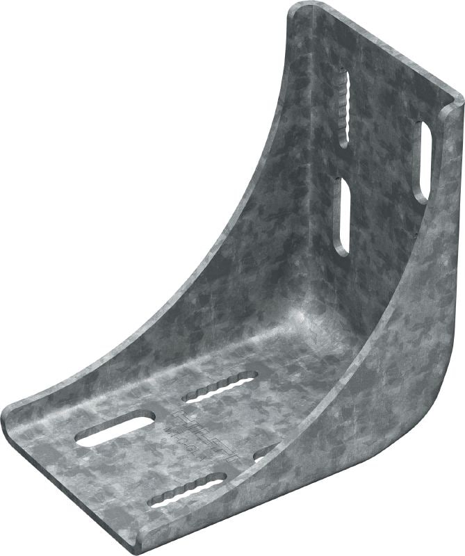 Équerre renforcée MT-C-GL A OC Support d'angle renforcé soutenu et ajustable pour structures de rail lourd MT pour charges lourdes sujettes au chargement 3D, pour une utilisation en extérieur à faible pollution