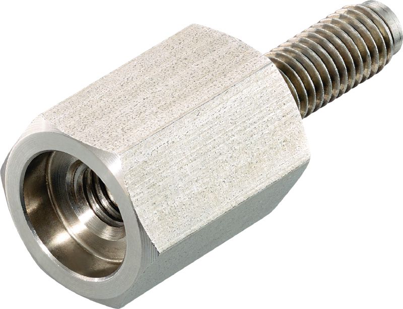 Saillies filetées (acier inoxydable) Étrier fileté mâle-femelle en acier inoxydable pour fixation à des poutres en acier revêtues de protection passive contre le feu (PFP)