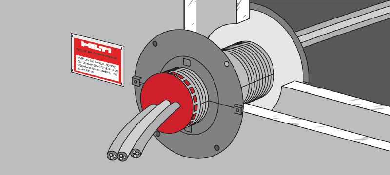 CFS-SL RK Firestop retrofit sleeve kit Retrofit cable pathway device for firestopping existing cable applications Applications 1