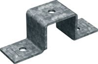 Raccord en U MT-CC-70 OC Attache pour la connexion transversale d’un rail lourd MT avec une autre entretoise/un autre rail lourd, pour une utilisation extérieure avec une faible pollution