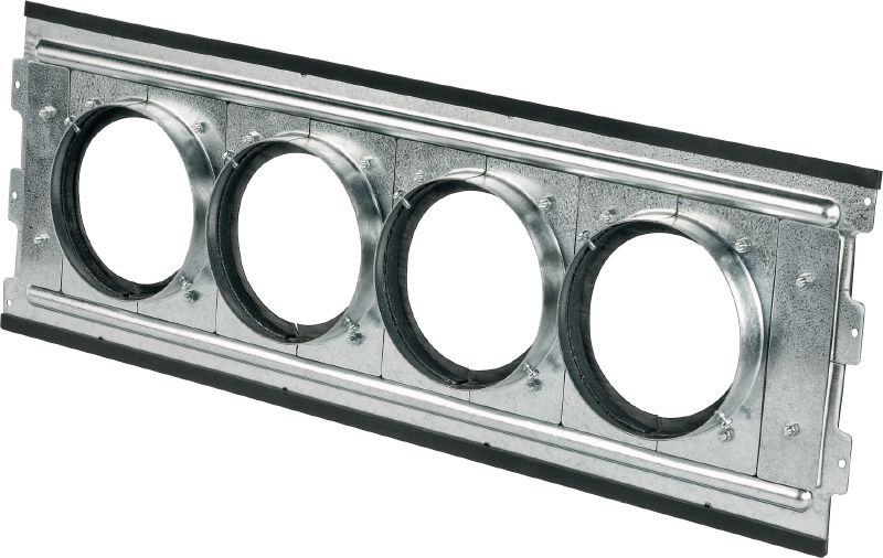 CFS-SL GP Firestop gangplate Stud- or surface-mounted gangplate to increase the capacity of firestop speed sleeves and simplify cable management