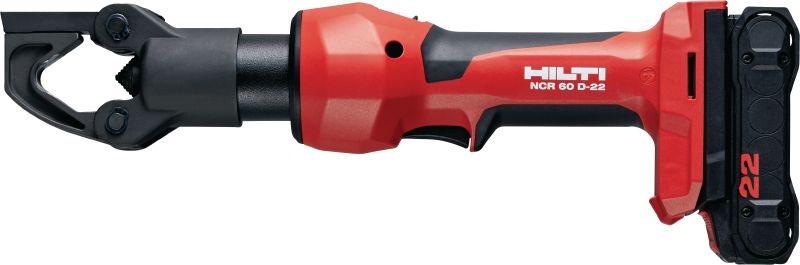 Sertisseuse sans matrice NCR 60 D-22 avec une pression de 6 tonnes Sertisseuse sans matrice et sans fil avec une pression de 6 tonnes pour sertir les câbles jusqu’à 500 kcmil │ 240 mm² (plateforme de batteries Nuron)