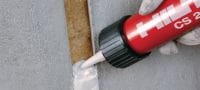 CFS-S SIL GG Firestop silicone sealant Silicon-based fire caulk, providing a highly flexible firestop seal for construction joints and pipe penetrations Applications 1
