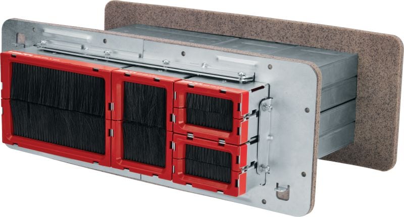 CFS-MSL GPR Retrofit Gangplate Surface-mounted gangplates for installing modular fire sleeves after drywall