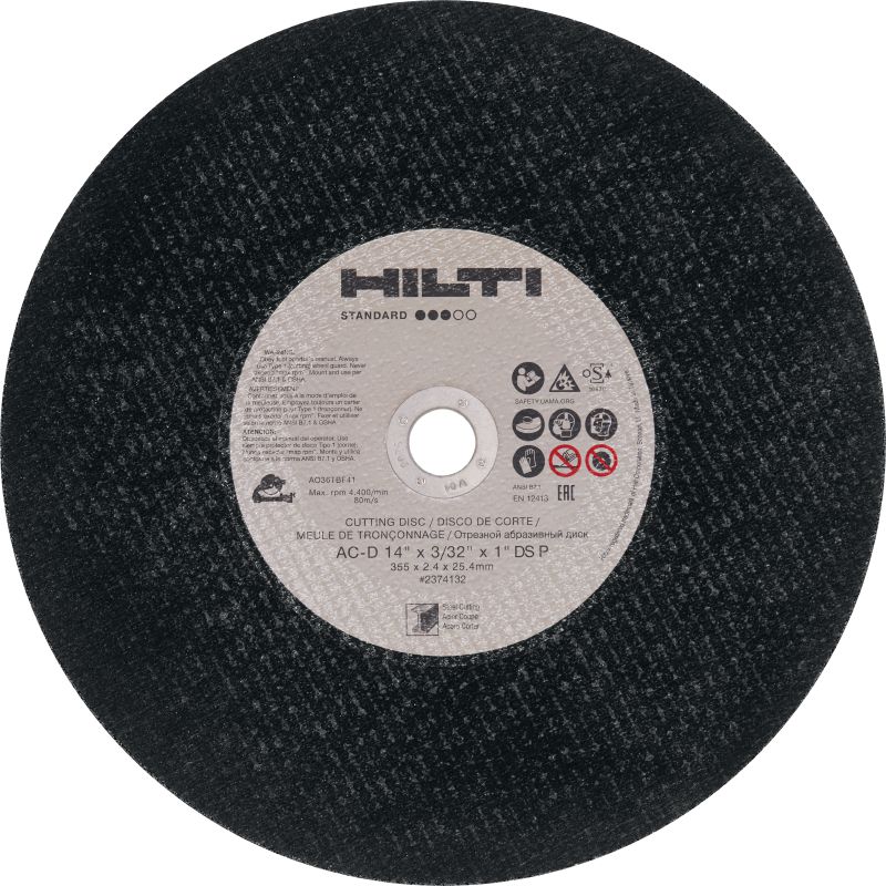 Disque abrasif standard pour la découpe de montants de cloison sèche à l’aide de scies à tronçonner Disque pour coupe de cloison sèche AC-D DS
