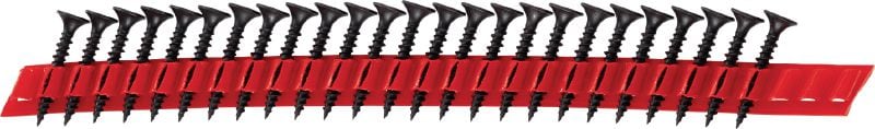 Vis pointues pour plaquiste PBH S HI/LO M1 Vis en bande-chargeur pour cloison sèche (revêtement au phosphate) pour le chargeur de vis SD-M 1 ou SD-M 2; pour la fixation de panneaux de cloison sèche au bois ou au métal