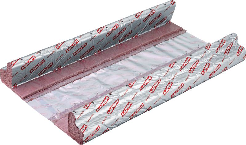 Coupe-feu joint de rail supérieur CFS-TTS MD Solution de coupe-feu préformée pour joints supérieurs de cloisons sèches sous les tabliers métalliques – élimine la nécessité pour la vaporisation lente et salissante d'un coupe-feu