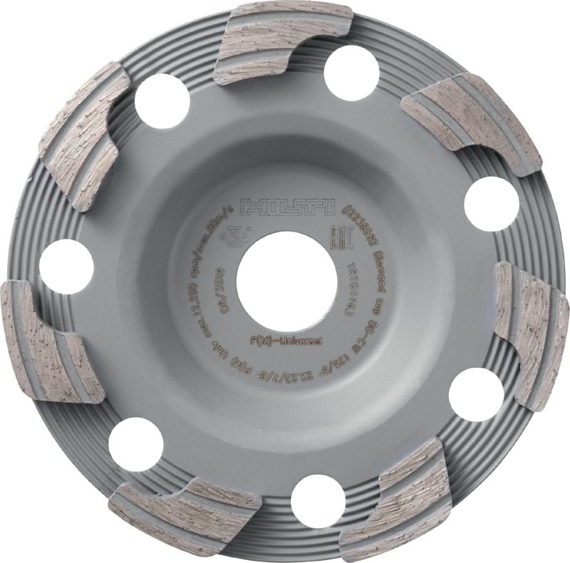 Meule diamant universelle P Meule boisseau diamant standard pour meuleuses d’angle – pour le ponçage plus rapide du béton, des chapes et de la pierre naturelle