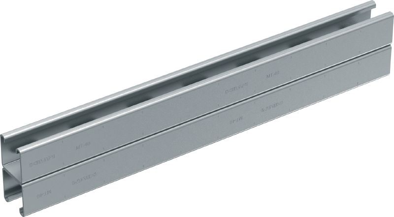 Profil à canal C MT-40D Double profilé en C pour applications semi-intensives à utiliser avec les composants MT-FL/MT-TL dans des environnements intérieurs