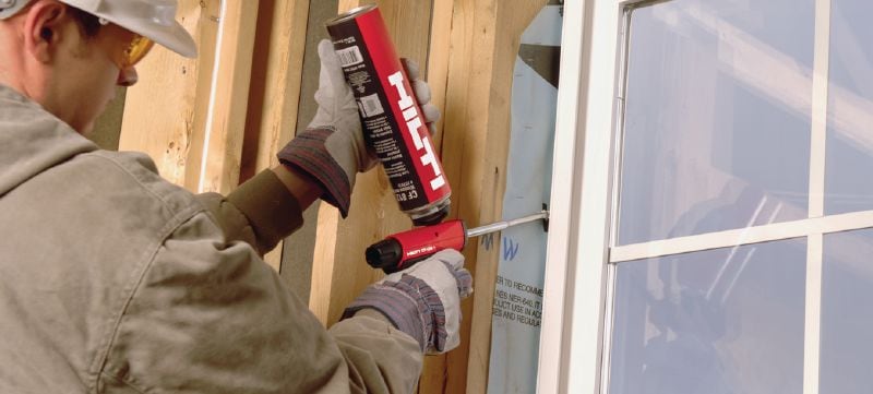 CF 812 WD low-pressure door and window foam Low-pressure foam for air-sealing, filling and insulating doors and windows without warping the frames or jambs Applications 1